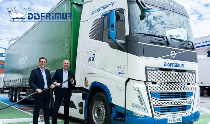 Camión eléctrico de transporte sostenible