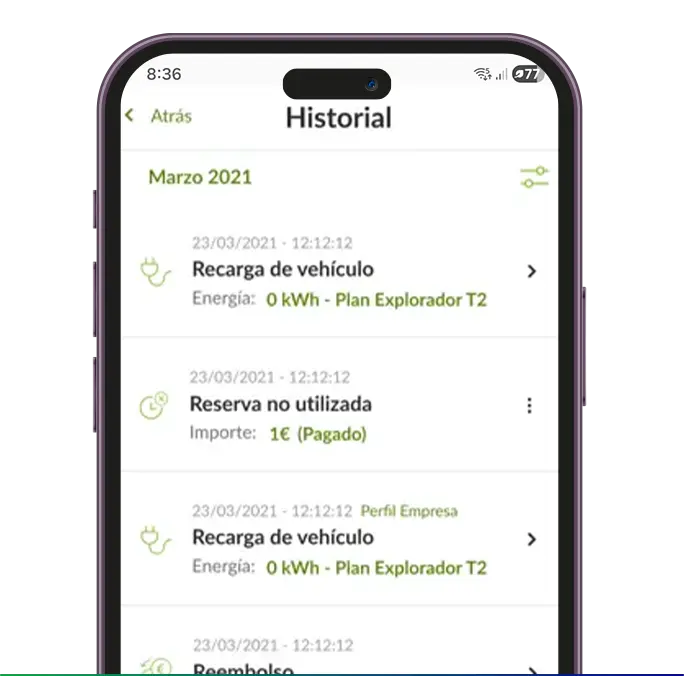 App Iberdrola Historial